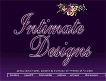 Tablet Screenshot of intimatedesignsonline.com